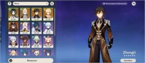 Conta NA Ar52, zhongli, xiao, hu tao, jean - Genshin Impact