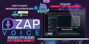 Zap Voice (VITALICIO) sem mensalidade! Envio automatico. - Serviços Digitais