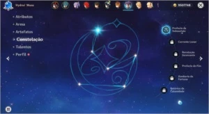 Genshin Impact AR 56 / 8 personagens 5* e 3 armas 5*