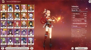 [AR58] Conta Genshin com 13 personagens T5+ 9 armas T5 e +! - Genshin Impact