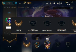 Ouro 3 com 130 Champs e 87 Skins ( ADC / MID / JG / TOP ) - League of Legends LOL