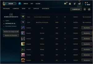 Conta ouro 4 com 1 skin e 21 champs - League of Legends LOL