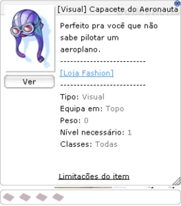 Visual Capacete de Aeronauta Ragnarok Latam - Menor Preço - Ragnarok Online