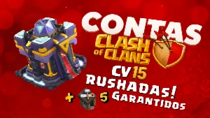 CV15 | 5 Construtores, Muros FULL e UP + Troca Nick ✔ - Clash of Clans