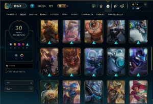 Desafiante com 80 Champs e 30 Skins ( 590 PDL ) - League of Legends LOL