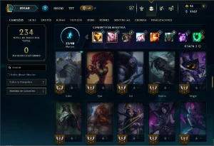 Desafiante com 80 Champs e 30 Skins ( 590 PDL ) - League of Legends LOL