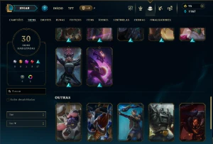 Desafiante com 80 Champs e 30 Skins ( 590 PDL ) - League of Legends LOL