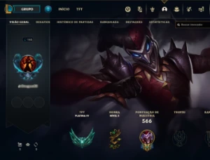 Conta LOL com mais de 145 campeoes e 67 skin + 26 sentinela