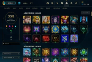 Conta gold 1 nivel 437 de 2015 168 skins - League of Legends LOL