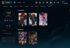 Conta gold 1 nivel 437 de 2015 168 skins - League of Legends LOL