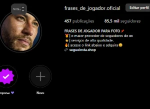 Perfil de Frases de Jogador com Alta Engajamento à Venda! ⚽ - Redes Sociais