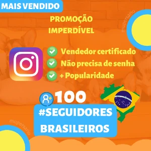 Pack 100 Seguidores Brasileiros Para Instagram Promoção !! - Redes Sociais
