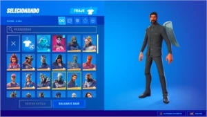 CONTA FORTNITE COM MUITAS SKINS, ACESSORIOS E SALVE O MUNDO.