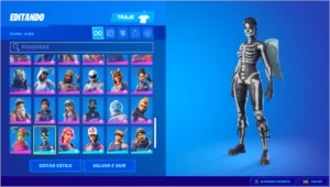 CONTA FORTNITE COM MUITAS SKINS, ACESSORIOS E SALVE O MUNDO.