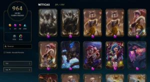 Vendo Conta League Of Legends Com 964 Skins LOL