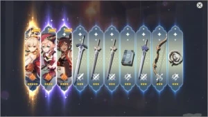 Conta com Yoimiya + Sayu + Yanfei + Xinyan - Genshin Impact