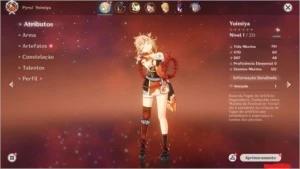 Conta com Yoimiya + Sayu + Yanfei + Xinyan - Genshin Impact