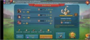 Conta lords mobile t4 e pacto 4 liberado  poder atual 271M