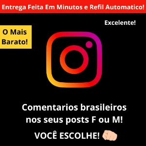 Comentarios brasileiros, M ou F - Instagram - Redes Sociais