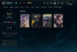 Unranked com TODOS os Champs e 367 Skins ( Nivel 1065 ) - League of Legends LOL