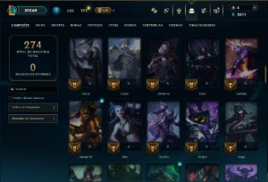 Prata 1 com 95 Champs e 40 Skins - League of Legends LOL