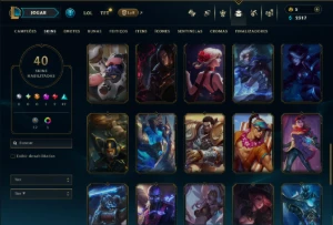 Prata 1 com 95 Champs e 40 Skins - League of Legends LOL