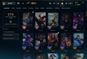Prata 1 com 95 Champs e 40 Skins - League of Legends LOL