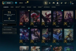 Ouro 3 com 50 Champs e 13 Skins - League of Legends LOL
