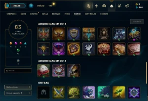 Ouro 3 com 50 Champs e 13 Skins - League of Legends LOL