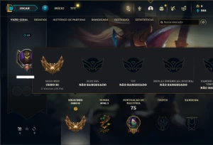 Ouro 3 com 50 Champs e 13 Skins - League of Legends LOL