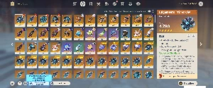 Conta AR 52 com  Maivuka + Citlali+ Raiden +Tighnari+Jean - Genshin Impact