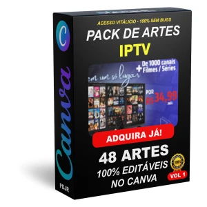 Pack Canva IPTV - 48 Artes Editáveis - Outros