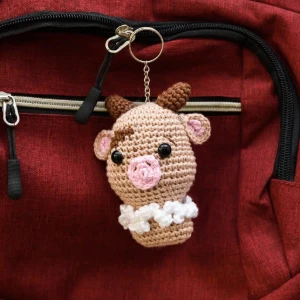 Chaveiro boizinho em amigurumi - Artesanato e Personalizados