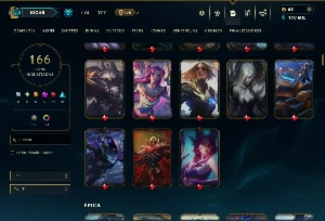 Bronze 2 com TODOS os Champs e 166 Skins +5 Miticas - League of Legends LOL