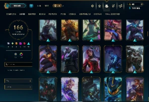 Bronze 2 com TODOS os Champs e 166 Skins +5 Miticas - League of Legends LOL