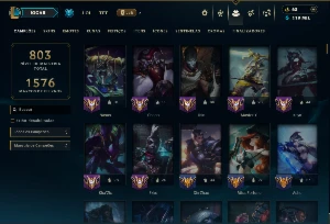 Bronze 2 com TODOS os Champs e 166 Skins +5 Miticas - League of Legends LOL
