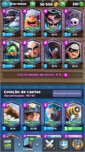 Conta de Clash Royale_Nivel 11_90/93 cartas_Desafiante_I