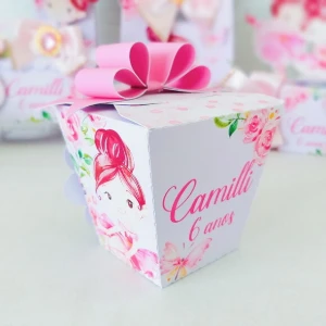 Caixa Sushi Bailarina Personalizada - Artesanato e Personalizados