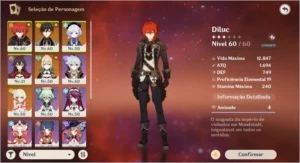 DILUC , QIQI , JEAN , ZHONGLI - Genshin Impact