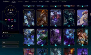 Conta Prata 3 - 374 skins - League of Legends LOL