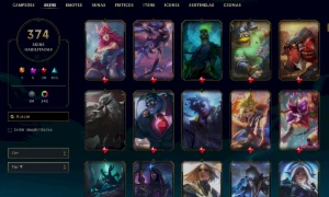 Conta Prata 3 - 374 skins - League of Legends LOL