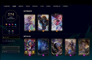 Conta Prata 3 - 374 skins - League of Legends LOL