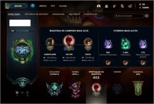 Conta platina 3 com todos os champs e 141 skins 6 Vitoriosas - League of Legends LOL