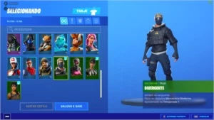Conta de fortnite com varias skins e 2 jogos