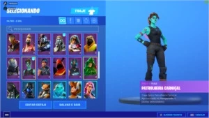 Conta de fortnite com varias skins e 2 jogos
