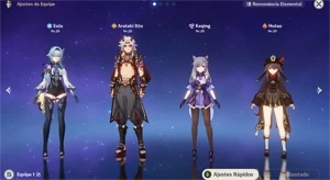 Conta genshin impact AR-17 Eula,Itto,Hutao,Mona,Keqing C1