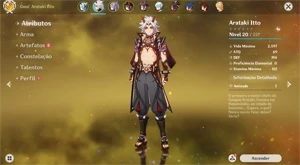 Conta genshin impact AR-17 Eula,Itto,Hutao,Mona,Keqing C1