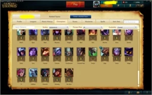 Conta League of Legends Platina V LOL