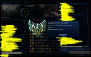 Conta League of Legends Platina V LOL