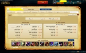 Conta League of Legends Platina V LOL